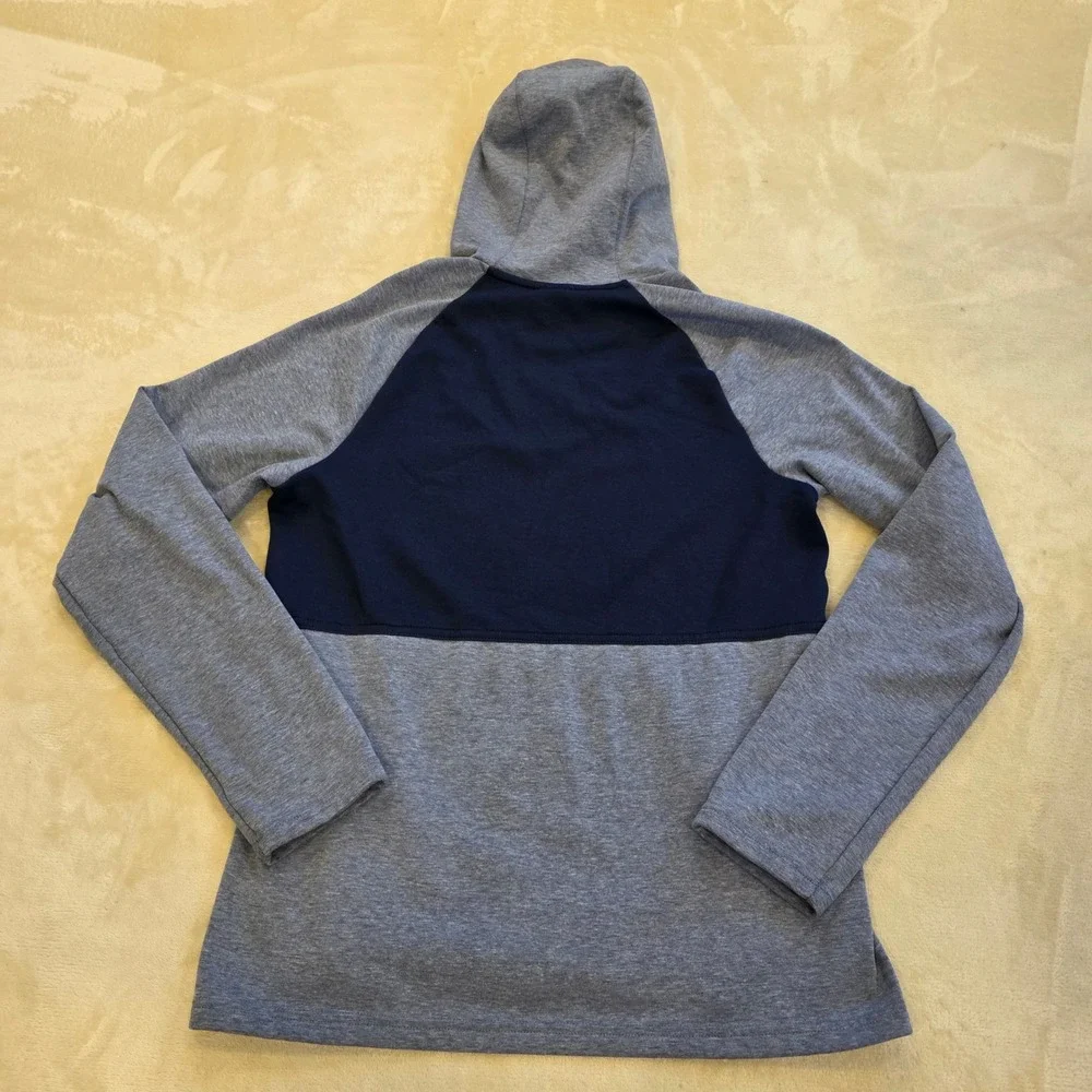 Nike Therma-FIT Men S Colorblock Hoodie Navy Gray Red Zip Pockets DD2112-451